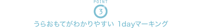 POINT3 うらおもてがわかりやすい 1dayマーキング